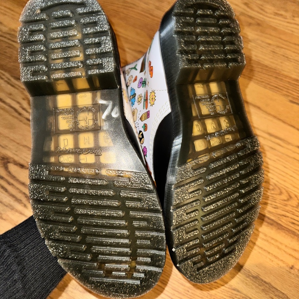 Dr. Martens Colorful Graphic Combat Boots - Picture 3 of 11